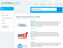 Tablet Screenshot of canadapharmacydirectory.com